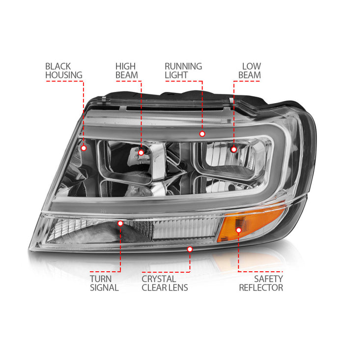 ANZO 111538 ANZ Crystal Headlights