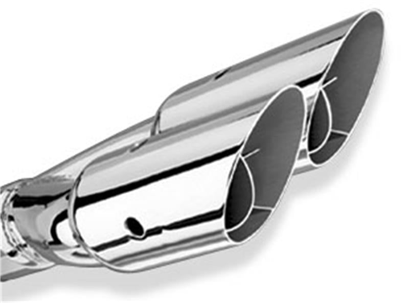 Borla 20213 Universal Polished Tip Dual Round Angle-Cut Intercooled (inlet 2 1/2in. Outlet 3in) *NO Return