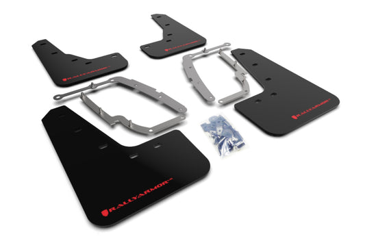 Rally Armor MF62-UR-BLK/RD 17-23 Tesla Model 3 Black UR Mud Flap w/Red Logo