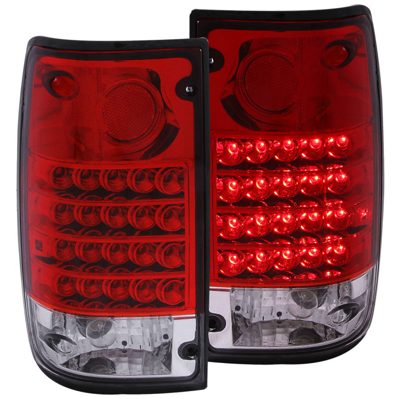 ANZO 311043 1989-1995 Toyota Pickup LED Taillights Red/Clear