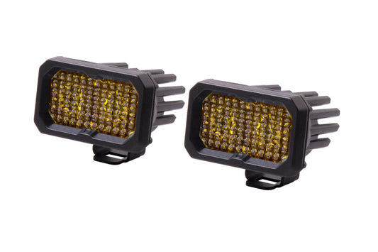 Diode Dynamics DD6417P Stage Series 2 In LED Pod Pro - Yellow Flood Standard ABL (Pair)