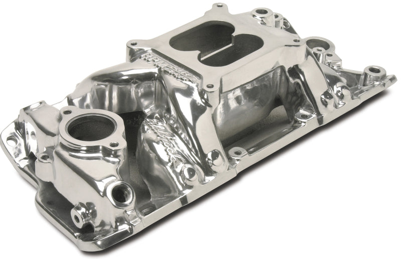 Edelbrock EDE75011 SBC Performer RPM A/G Manifold - Polished 7501