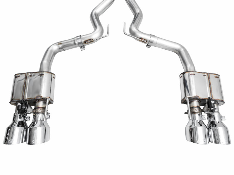 AWE Tuning 3025-42375 AWE 2024 Ford Mustang Dark Horse S650 RWD SwitchPath Catback Exhaust w/ Quad Chrome Silver Tips