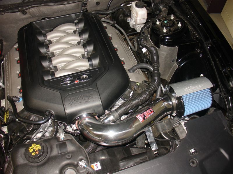 Injen PF9023WB 11 Ford Mustang GT V8 5.0L Power-Flow Wrinkle Blk Short RAM Air Intake w/ MR Tech/Heat Shield