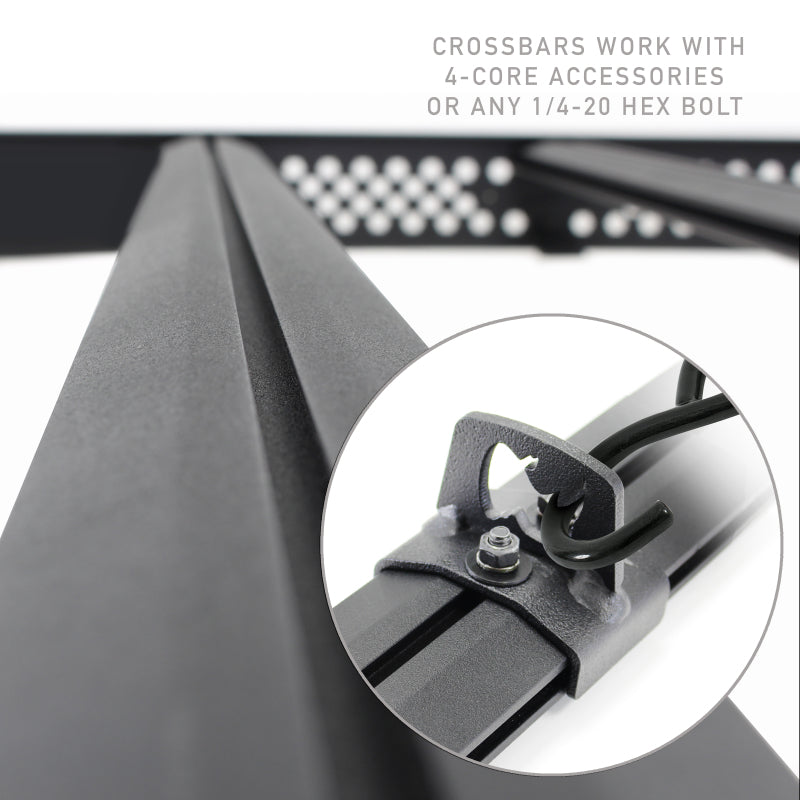 Go Rhino 5933110T 19-23 Chevrolet/GMC Silverado/Sierra 1500 CC Ceros Low Profile Roof Rack - Tex. Blk