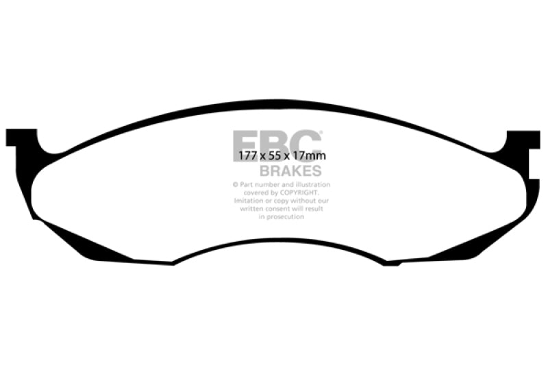 EBC DP41022R 90-91 Jeep Cherokee 2.5 4WD Yellowstuff Front Brake Pads