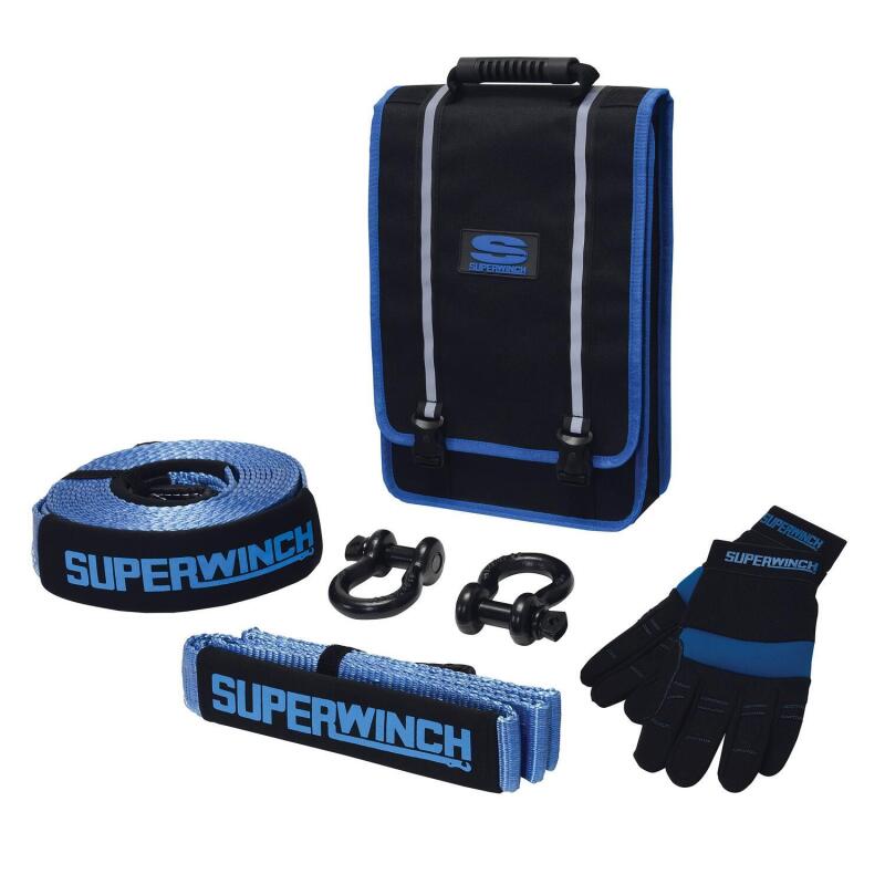 Superwinch 2578 Getaway Recovery Kit (Incl. Bow Shackles/Tree Trunk Protec/Recovery Strap/Gloves/Bag)