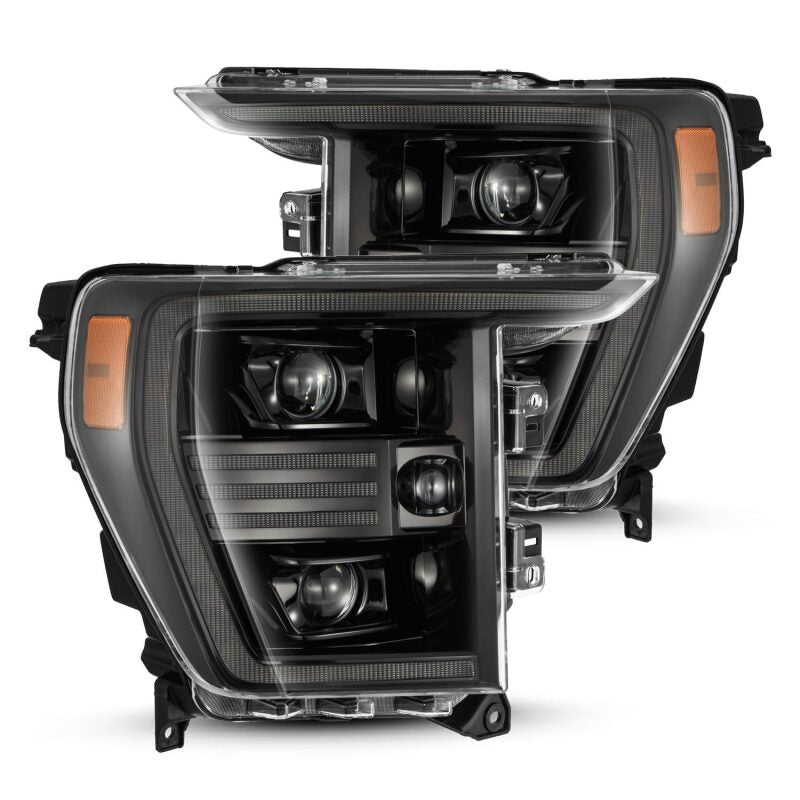 AlphaRex 880294 21-22 Ford F150 PRO-Series Projector headlights Alpha-Black w/Activ Light/Seq Signal