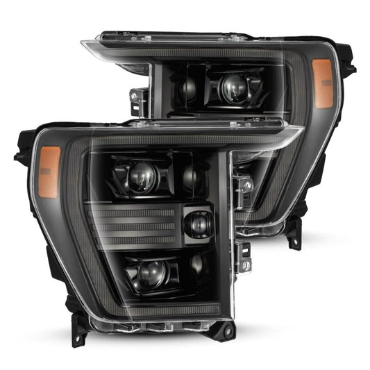 AlphaRex 880294 21-22 Ford F150 PRO-Series Projector headlights Alpha-Black w/Activ Light/Seq Signal