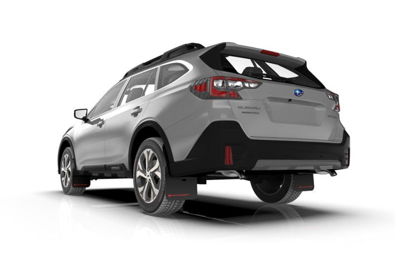 Rally Armor MF66-UR-WH/BLK 20-22 Subaru Outback White UR Mud Flap w/ Black Logo