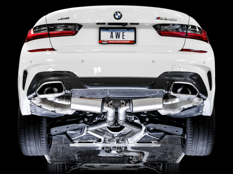 AWE Tuning 3015-11058 2019+ BMW M340i (G20) Non-Resonated Touring Edition Exhaust (Use OE Tips)