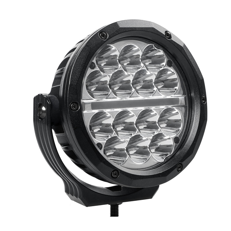 Go Rhino 750700623DRS Xplor Bright Series Round LED Driving Light Kit w/DRL (Surface Mount) 6in - Blk (2 pc)