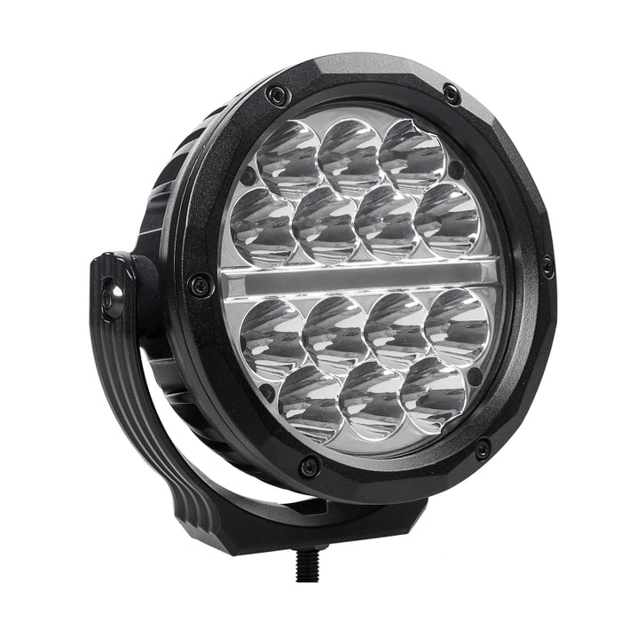 Go Rhino 750700623DRS Xplor Bright Series Round LED Driving Light Kit w/DRL (Surface Mount) 6in - Blk (2 pc)
