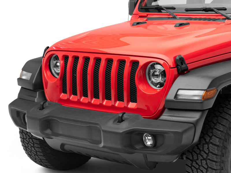 Raxiom J137646 18-22 Jeep Wrangler JL/ JT 9-Inch LED Headlights w/ DRL and Halo- Black Housing (Clear Lens)