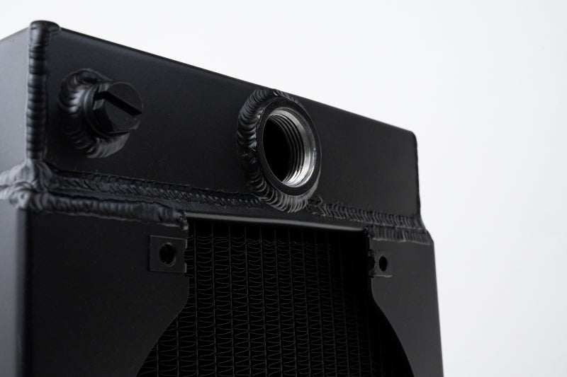 CSF 7065B Universal Drag Race / Tuck Radiator w/9in Spal Fan - 10.5in H x 10in L x 3.6in W - Black