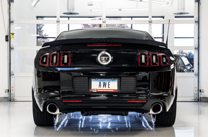 AWE Tuning 3015-32094 S197 Mustang GT Axle-back Exhaust - Touring Edition (Chrome Silver Tips)