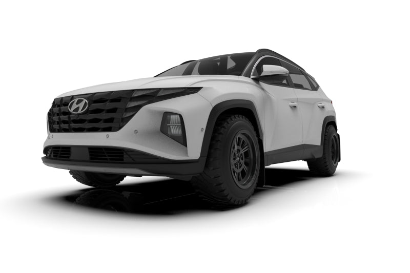 Rally Armor MF75-UR-BLK-MBK 22-24 Hyundai Tucson Black UR Mud Flap - Metallic Black Logo
