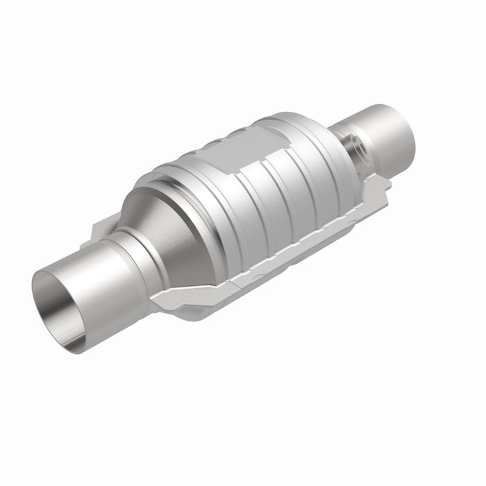Magnaflow 51234 MagnaFlow Conv Univ 2in In/Out Ctr/Ctr Round 9in Body L x 5.125in W x 13in Overall L Single O2 Port