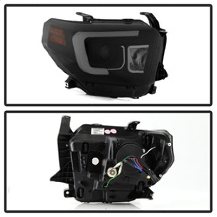 SPYDER 5080165 Spyder Toyota Tundra 2014-2016 Projector Headlights Light Bar DRL Black Smoke PRO-YD-TTU14-DRL-BSM