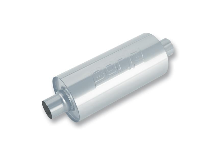 Borla 40474 Universal Oval Transverse Single 3in Inlet/2.5in Outlet 19in x 10.25in x 5.5in Turbo Muffler