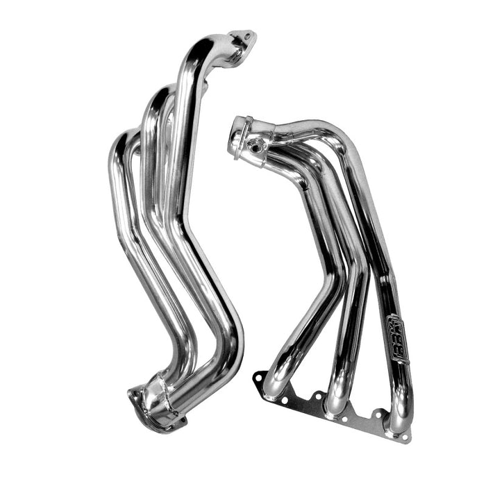 BBK 40500 07-11 Jeep 3.8 V6 Long Tube Exhaust Headers And Y Pipe And Converters - 1-5/8 Silver Ceramic