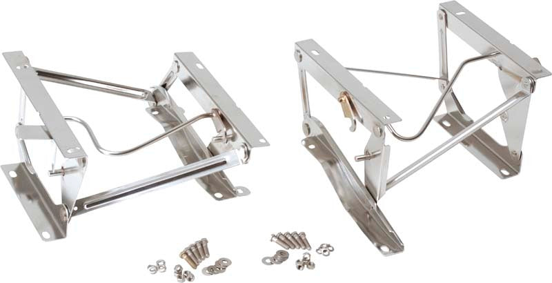 Kentrol 30552 76-90 Jeep CJ/Wrangler YJ Seat Pedestals Pair - Polished Silver