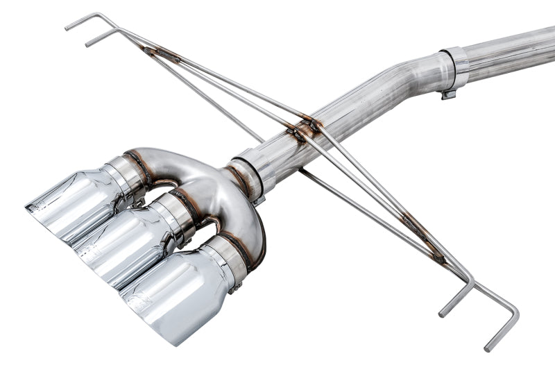 AWE Tuning 3020-52000 2017+ Honda Civic Type R Track Edition Exhaust w/Front Pipe & Triple Chrome Silver Tips