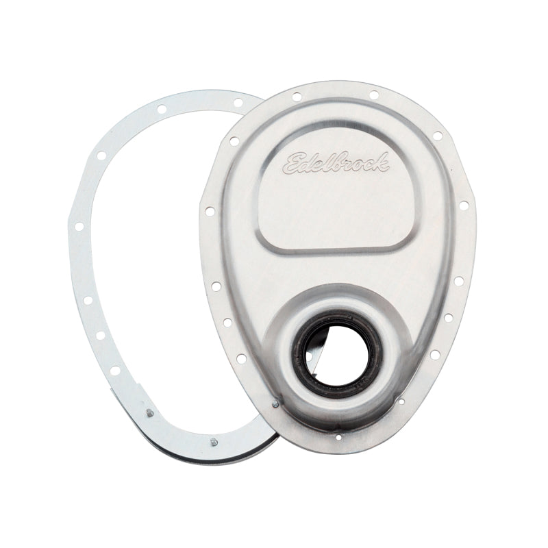 Edelbrock EDE4242 SBC Aluminum Timing Cover - 2 Piece