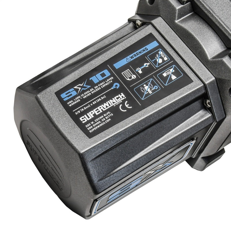 Superwinch 1710201 10000 LBS 12V DC 3/8in x 80ft Synthetic Rope SX 10000 Winch