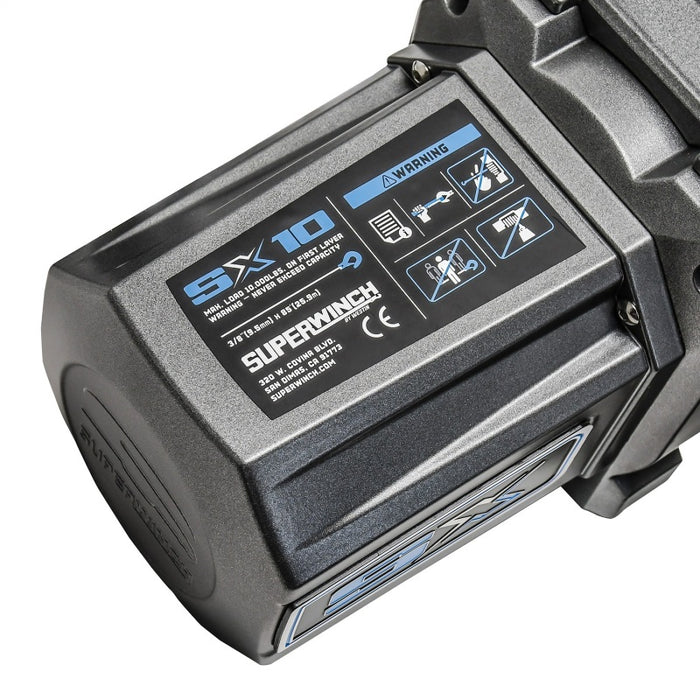Superwinch 1710201 10000 LBS 12V DC 3/8in x 80ft Synthetic Rope SX 10000 Winch