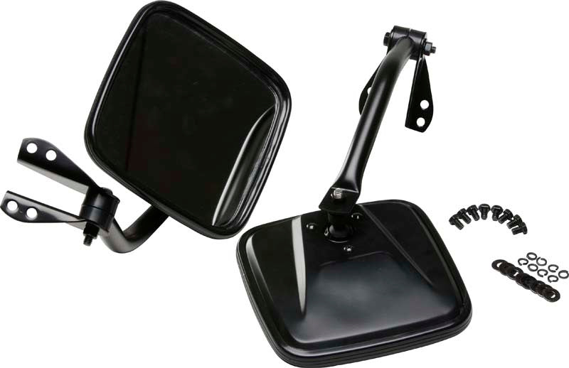 Kentrol 50417 55-86 Jeep CJ Mirror Kit Pair- Powdercoat Black