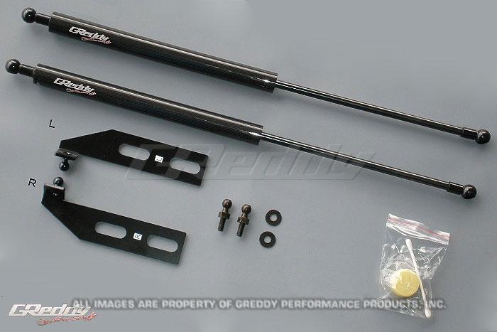 GReddy 18540101 93-96 Mazda RX7 FD3S Engine Hood Lifter Kit (Designed for OEM weight hoods)