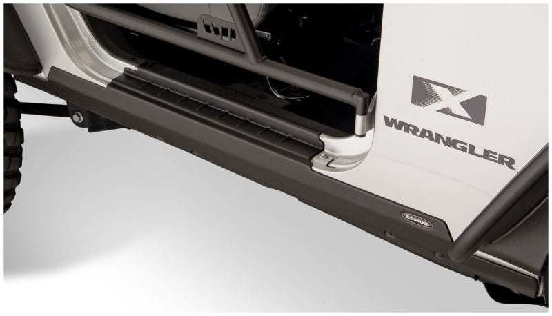 Bushwacker 14011 07-18 Jeep Wrangler Trail Armor Rocker Panel and Sill Plate Cover - Black