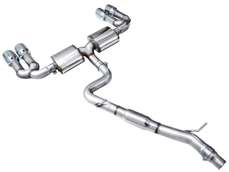 AWE Tuning 3015-42897 AWE 22-24 Audi 8Y S3 Touring Edition Exhaust - Chrome Silver Tips