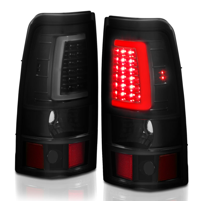 ANZO 311334 2003-2006 Chevy Silverado 1500 LED Taillights Plank Style Black w/Smoke Lens
