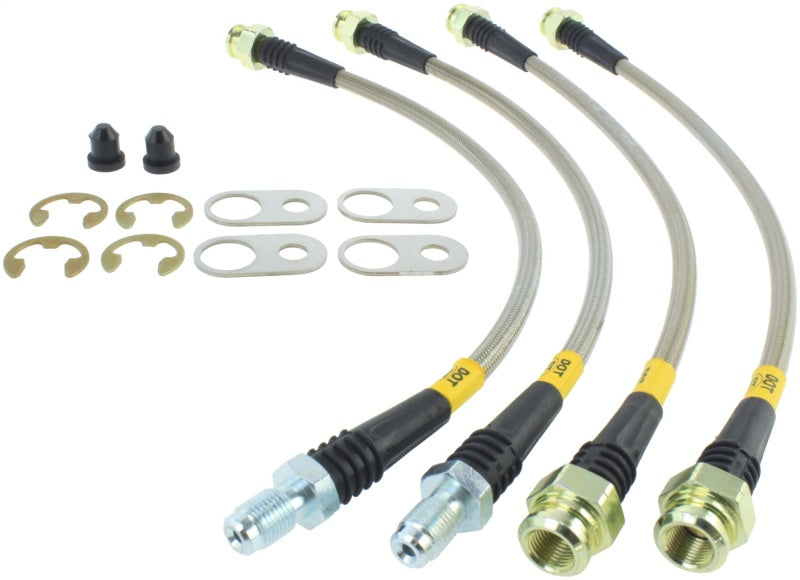 Stoptech 950.46509 StopTech 08-10 Mitsubishi Lancer Ralliart Stainless Steel Rear Brake Lines