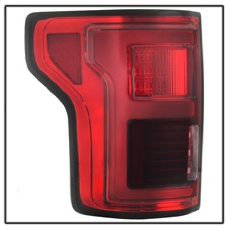 SPYDER 5085320 Spyder 15-18 Ford F-150 LED Tail Lights (w/Blind Spot) - Red Clear (ALT-YD-FF15015BS-LBLED-RC)