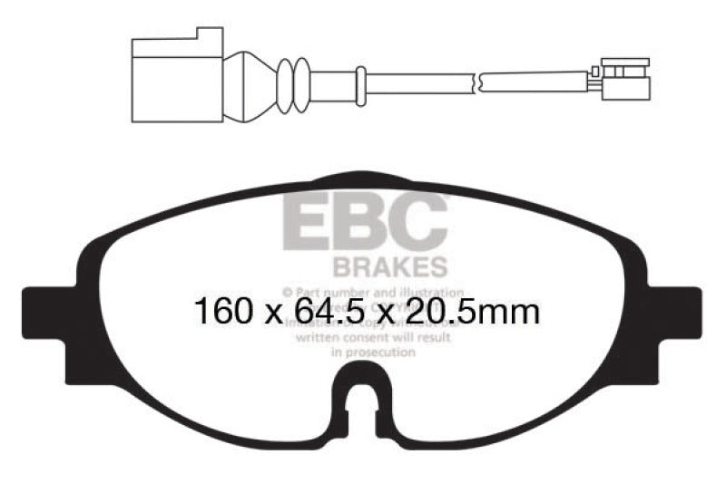 EBC DP42150R 14+ Audi A3 1.8 Turbo Yellowstuff Front Brake Pads