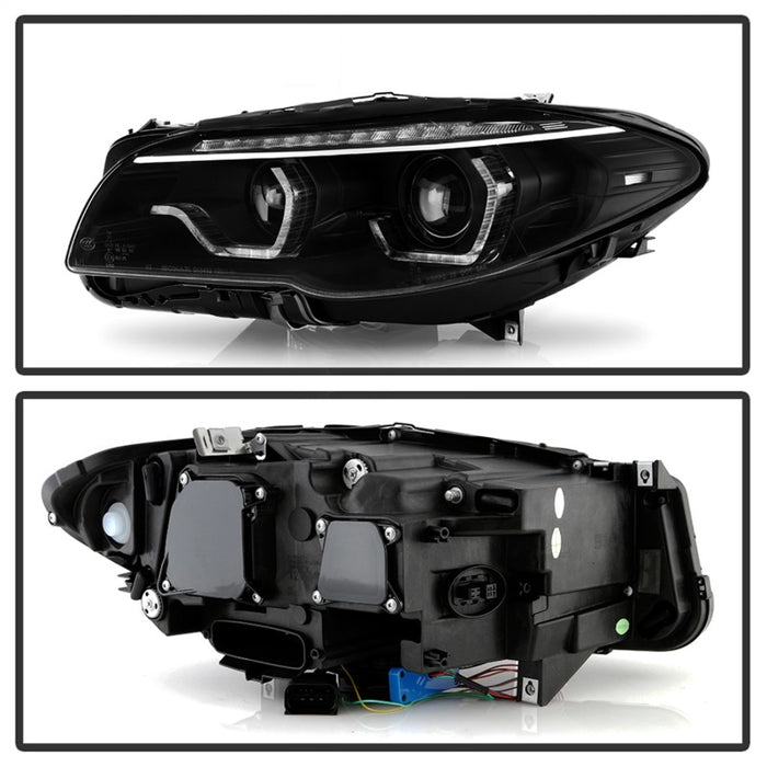 SPYDER 5088208 Spyder BMW 5 Series F10 11-13 Xenon/HID AFS Projector Headlights - Black PRO-YD-BMWF10HIDAFS-SEQ-BK