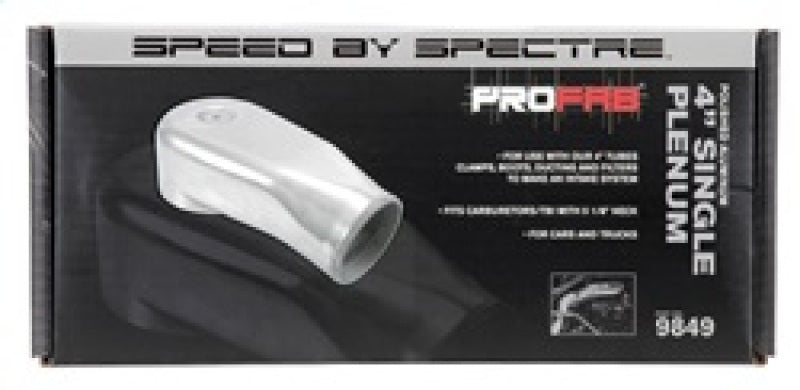 Spectre 9849 Plenum 4in. OD x 9in. (Air Cleaner to Stud Inlet) - Single