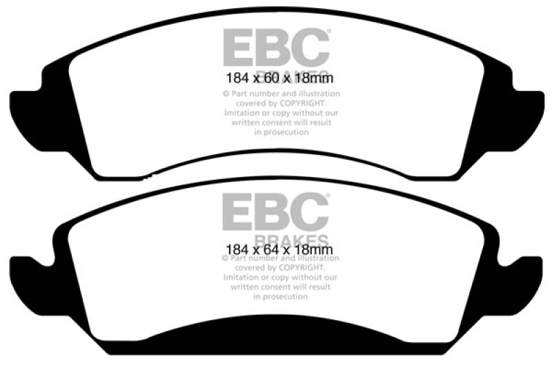 EBC DP41830R 09-14 Cadillac Escalade 6.0 Hybrid Yellowstuff Front Brake Pads