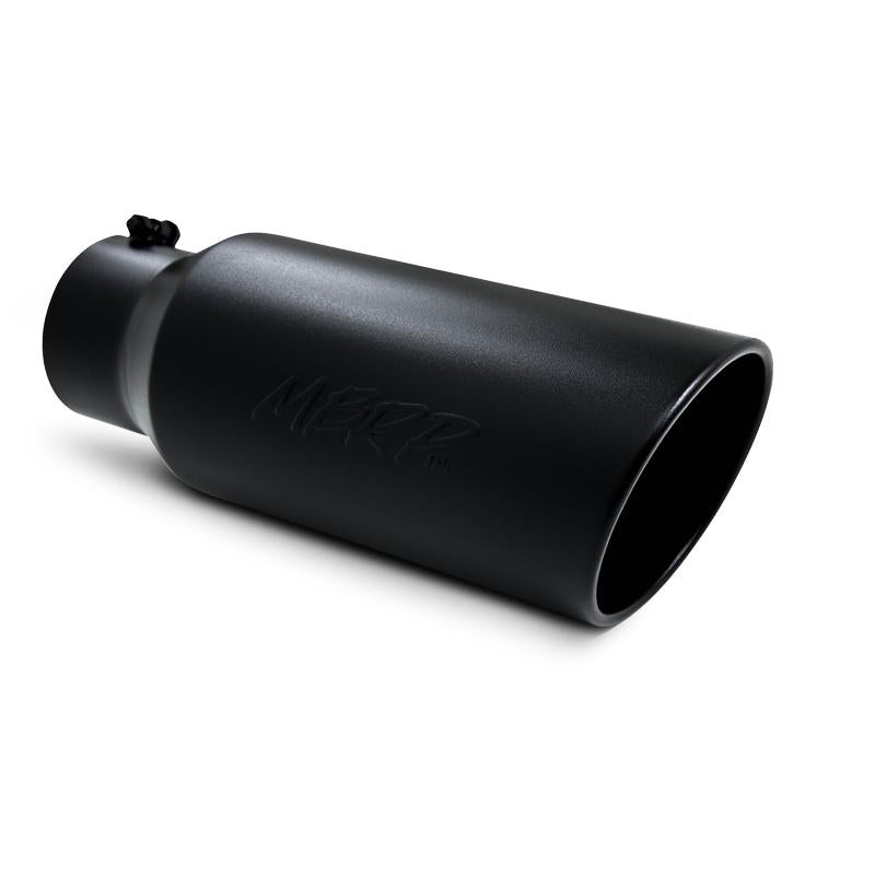 MBRP T5127BLK Universal Tip 7in O.D. Rolled End 5in inlet 18in length Black