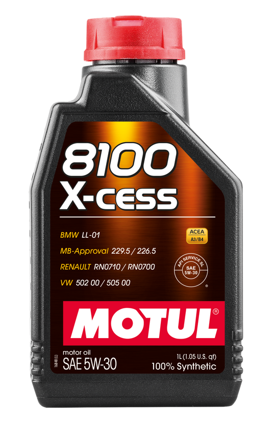 Motul 108944 Synthetic Engine Oil 8100 5W30 X-CESS 1L