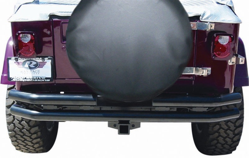 Rampage 7648 1976-1983 Jeep CJ5 Double Tube Rear Bumper - Black