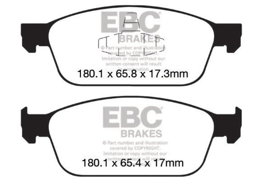 EBC DP22145 12+ Ford Focus 2.0 Turbo ST Greenstuff Front Brake Pads