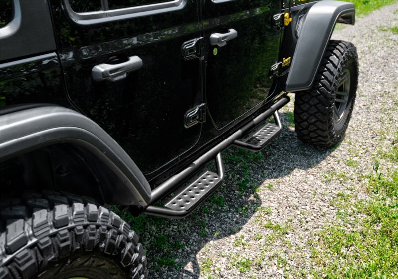 N-Fab 518414622 RS Nerf Step 18-21 Jeep Wrangler JL (2 Door) - Crew Cab - Tex. Black