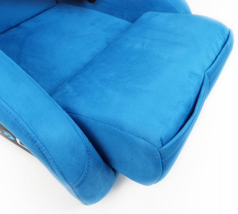 NRG FRP-302BL-ULTRA FRP Bucket Seat ULTRA Edition - Large (Blue Alcantara/Gold Glitter Back)