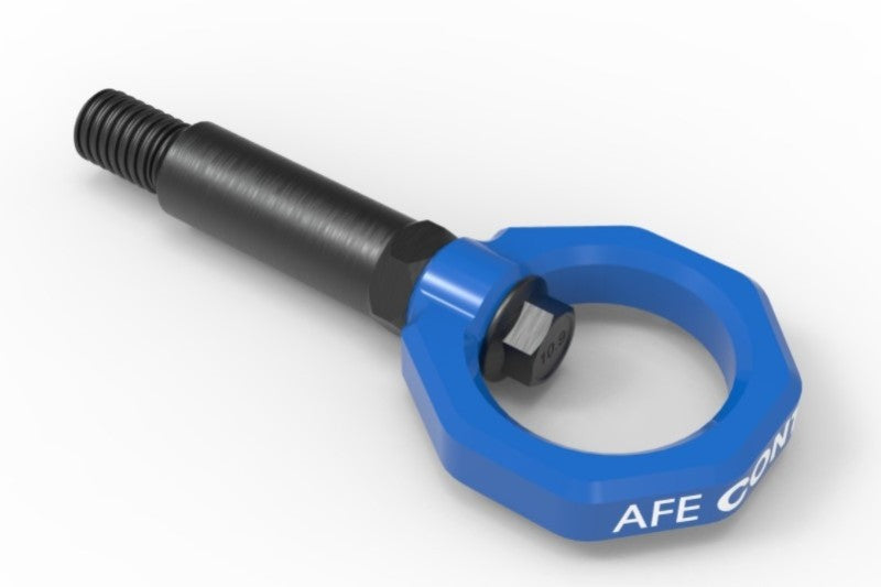 aFe 450-502001-L Control Front Tow Hook Blue BMW F-Chassis 2/3/4/M