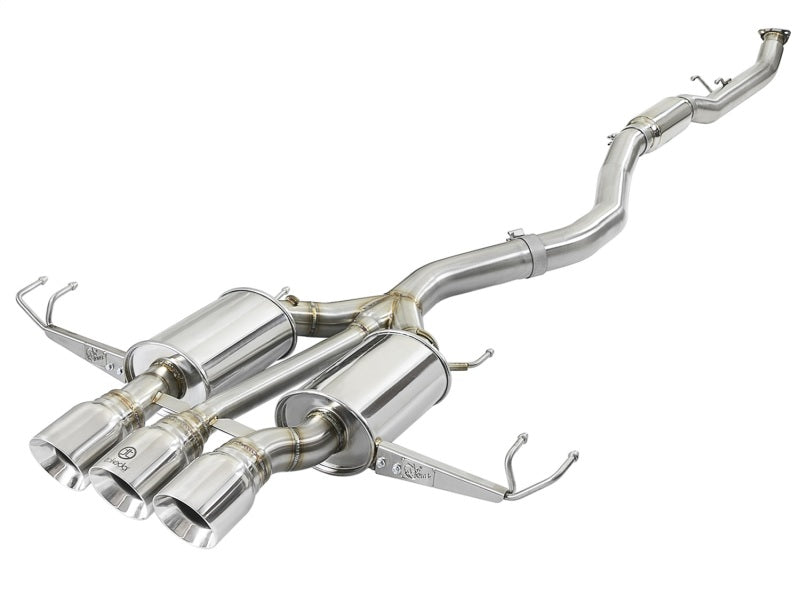 aFe 49-36623-P Takeda 3in 304 SS Cat-Back Exhaust w/ Tri-Polished Tips 17-18 Honda Civic Type R L4 2.0L (t)