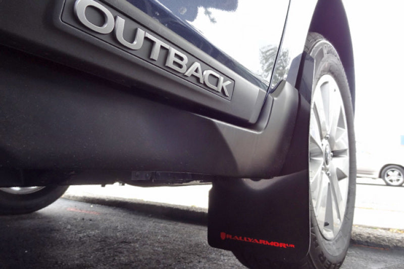 Rally Armor MF36-UR-BLK/GRY 15-19 Subaru Outback Black UR Mud Flap w/ Grey Logo
